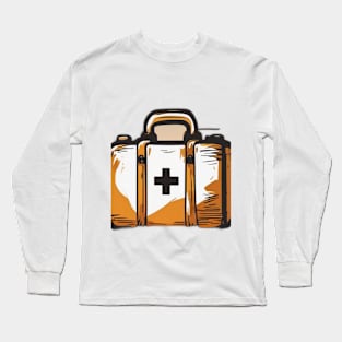 Stylized First Aid Kit Graphic Design No. 787 Long Sleeve T-Shirt